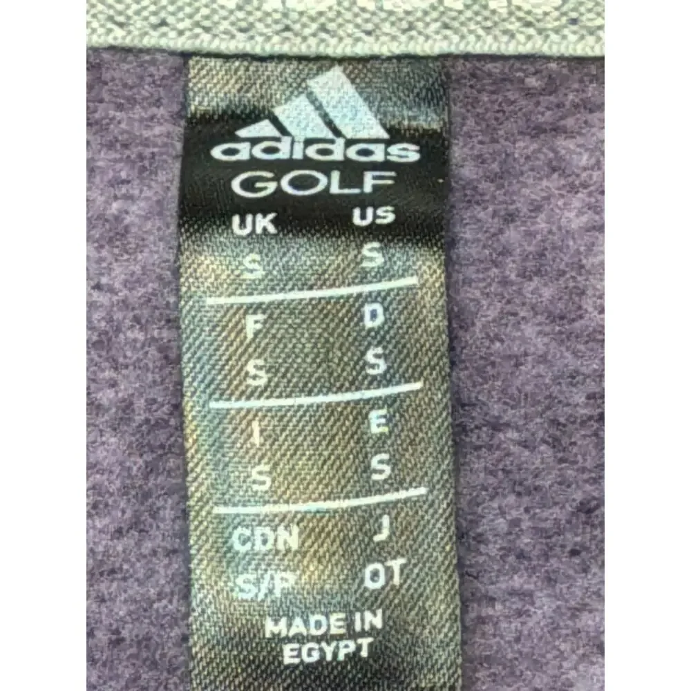 NWT Adidas Golf Heather Purple Zip Up Women's SM Fleece Jacket Performance Gear - Picture 4 of 11